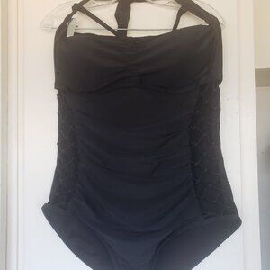 Ashley Graham Black Swimsuit Size 20